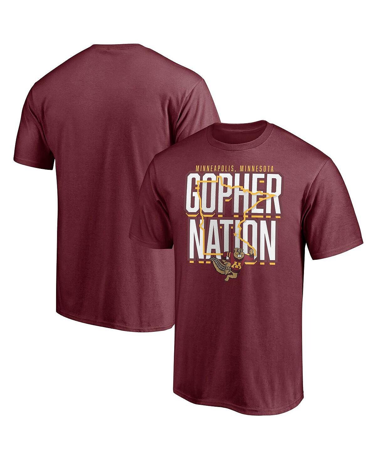 

Мужская фирменная футболка maroon minnesota golden gophers hometown Fanatics