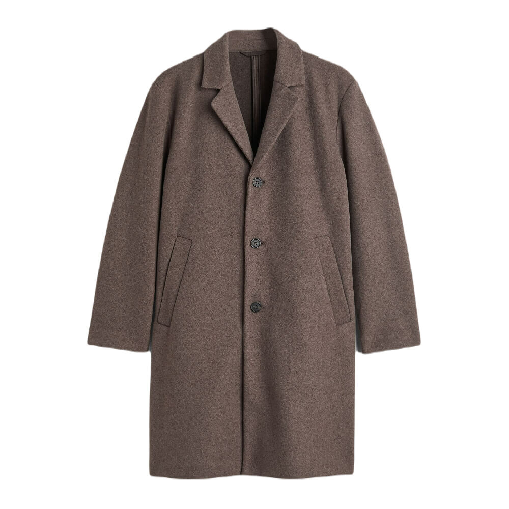 

Пальто H&M Wool-blend, коричневый