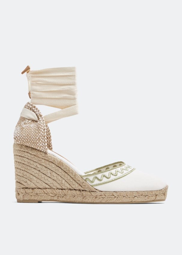 

Эспадрильи CASTAÑER Cirita wedge espadrilles, белый