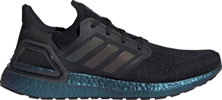 Кроссовки Adidas UltraBoost 20 'Black Signal Cyan', черный - фото