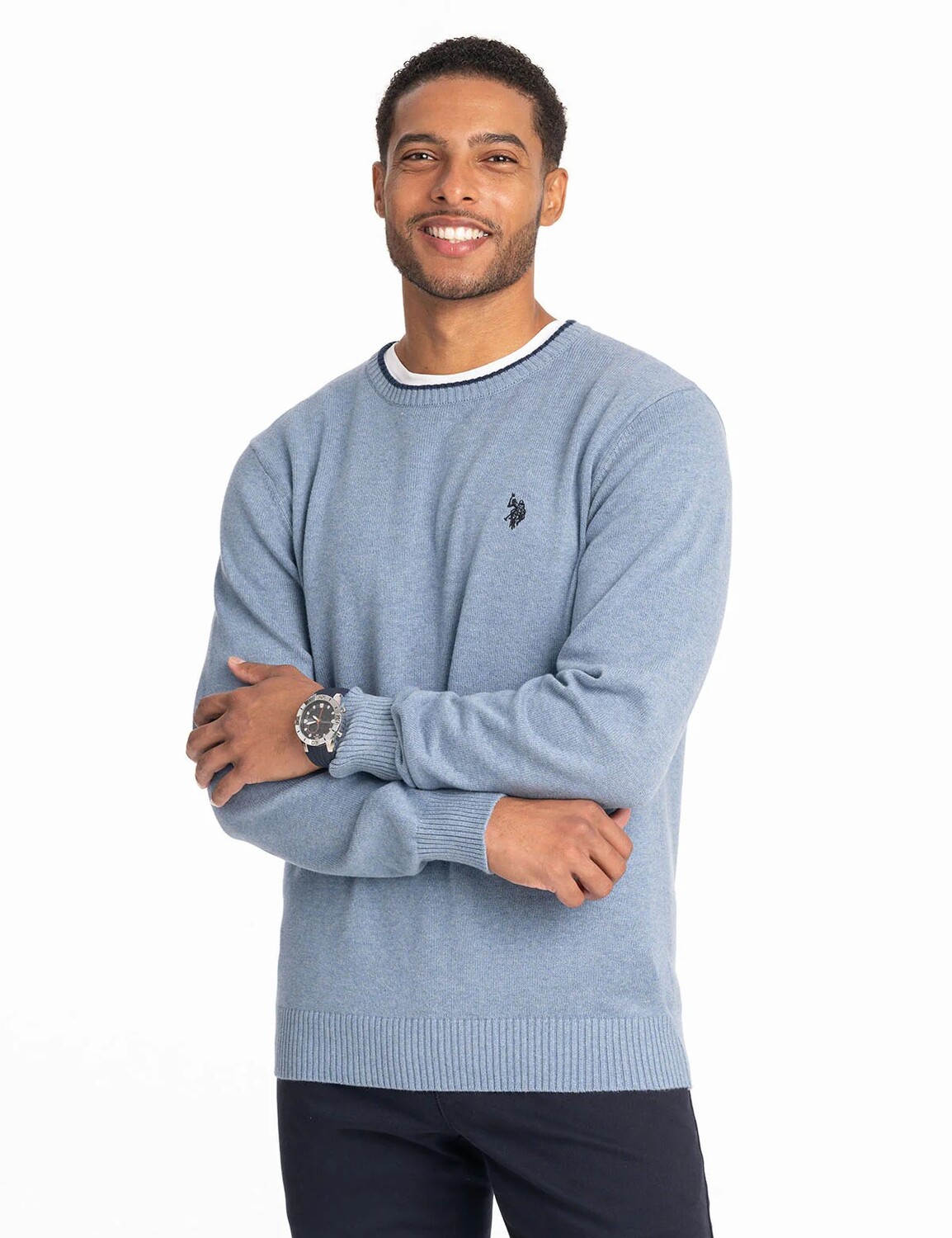 

Свитер U.S. Polo Assn. Solid Crew Neck, голубой