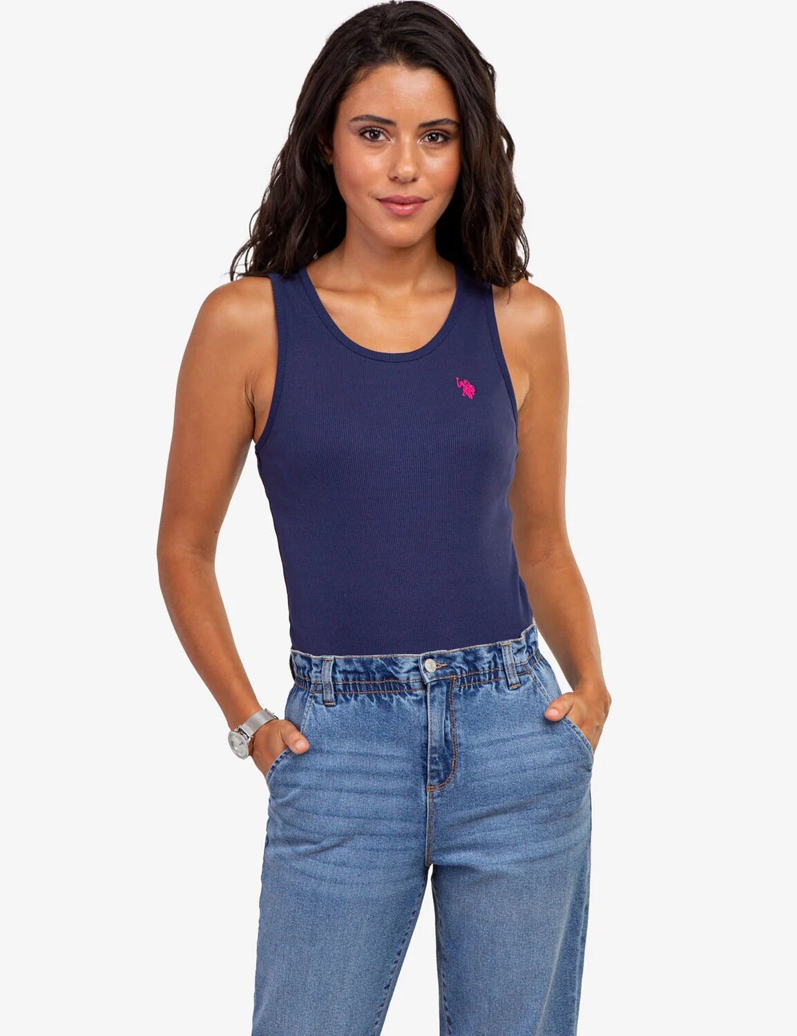 

Майка U.S. Polo Assn.Rib Tank, синий