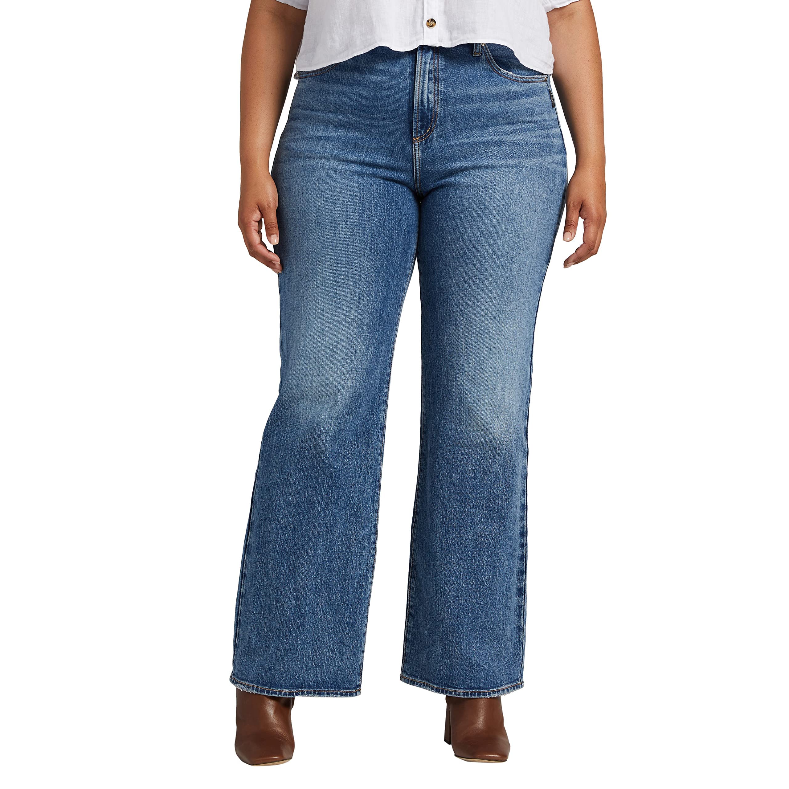 Джинсы Silver Jeans Co., Plus Size Highly Desirable High-Rise Trouser Leg Jeans W28918RCS398