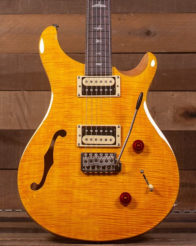

PRS SE Custom 22 Semi-Hollow, резной верх, желтый Сантана SE Custom 22 Semi-Hollow, Santana Yellow