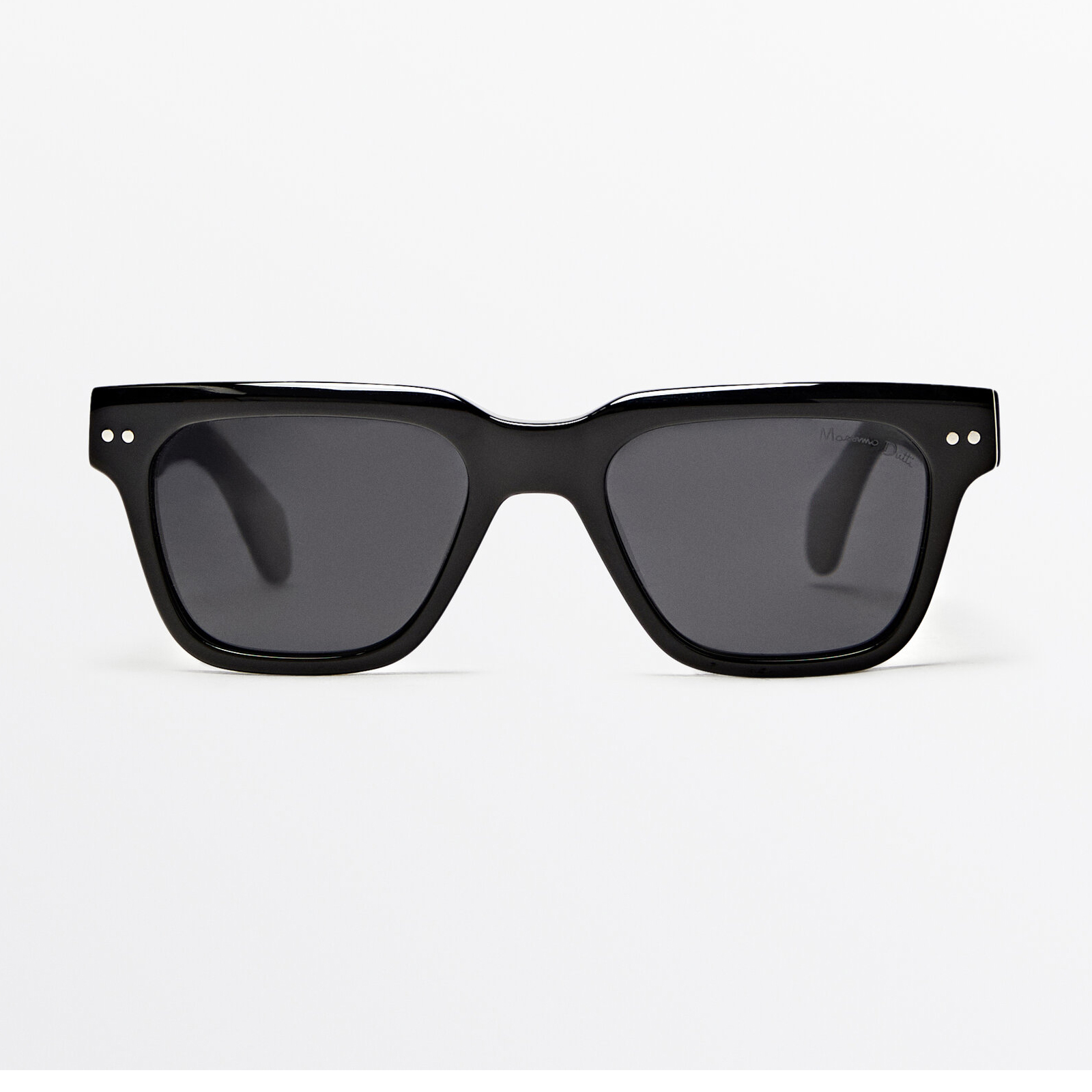 Солнцезащитные очки Massimo Dutti Square, черный цена и фото
