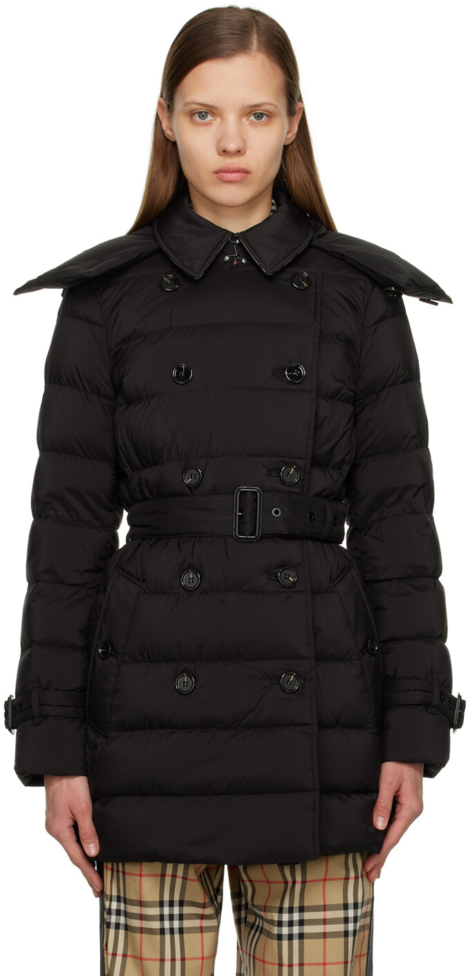 

Черный стеганый пуховик Burberry