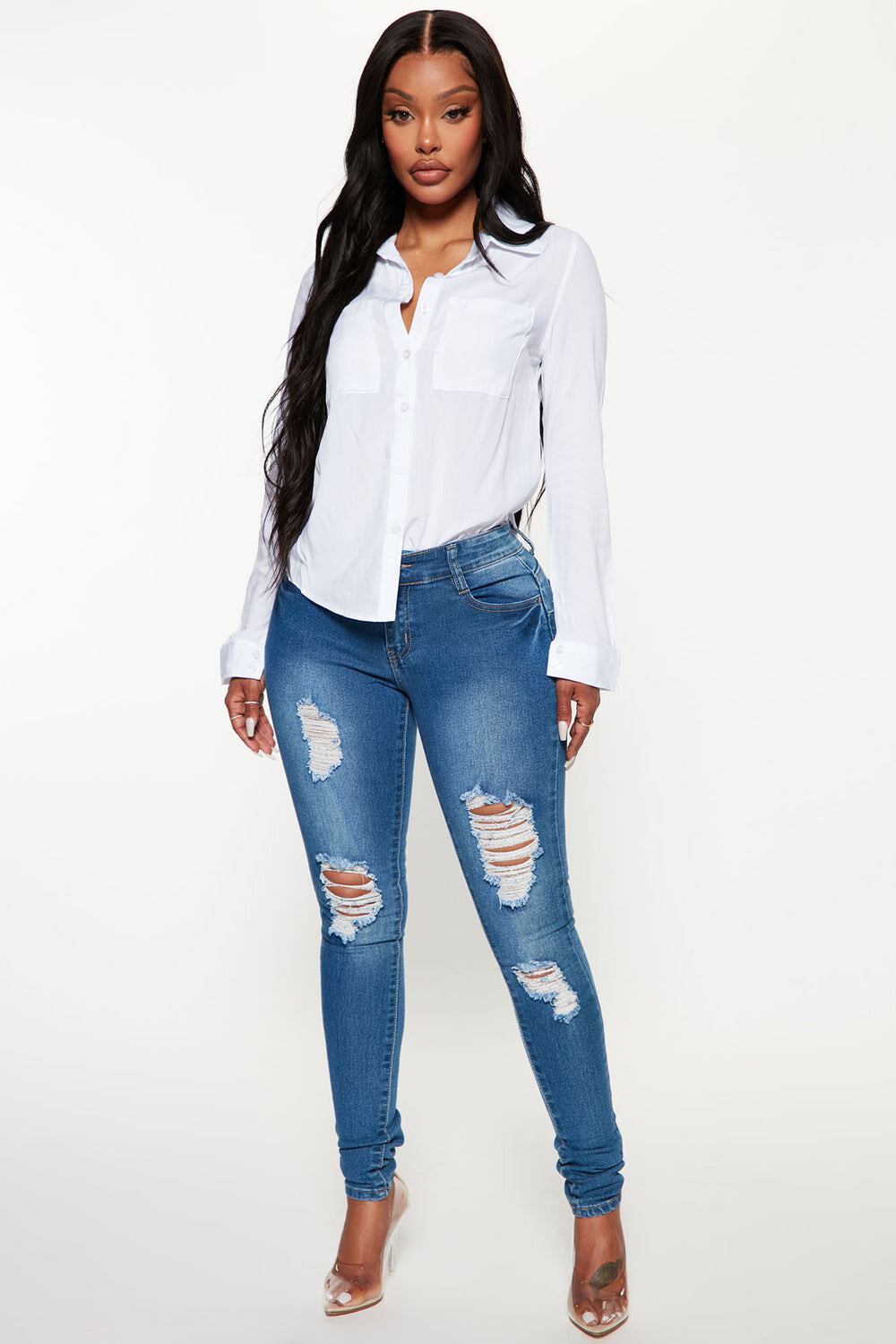 

Джинсы Fashion Nova BOB7, синий