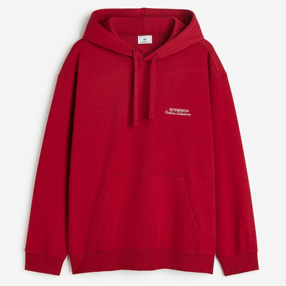 

Толстовка H&M Relaxed Fit Printed, красный