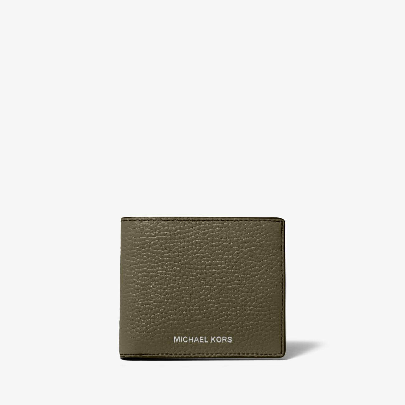 

Кошелек Michael Kors Hudson Pebbled Leather Slim Billfold, темно-зеленый