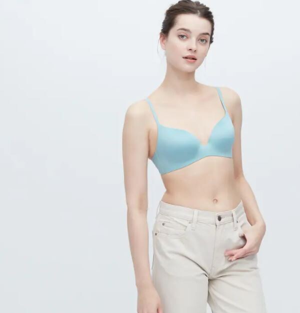 

Бюстгальтер без косточек с 3d-фиксацией Uniqlo 3d Hold Wireless, голубой