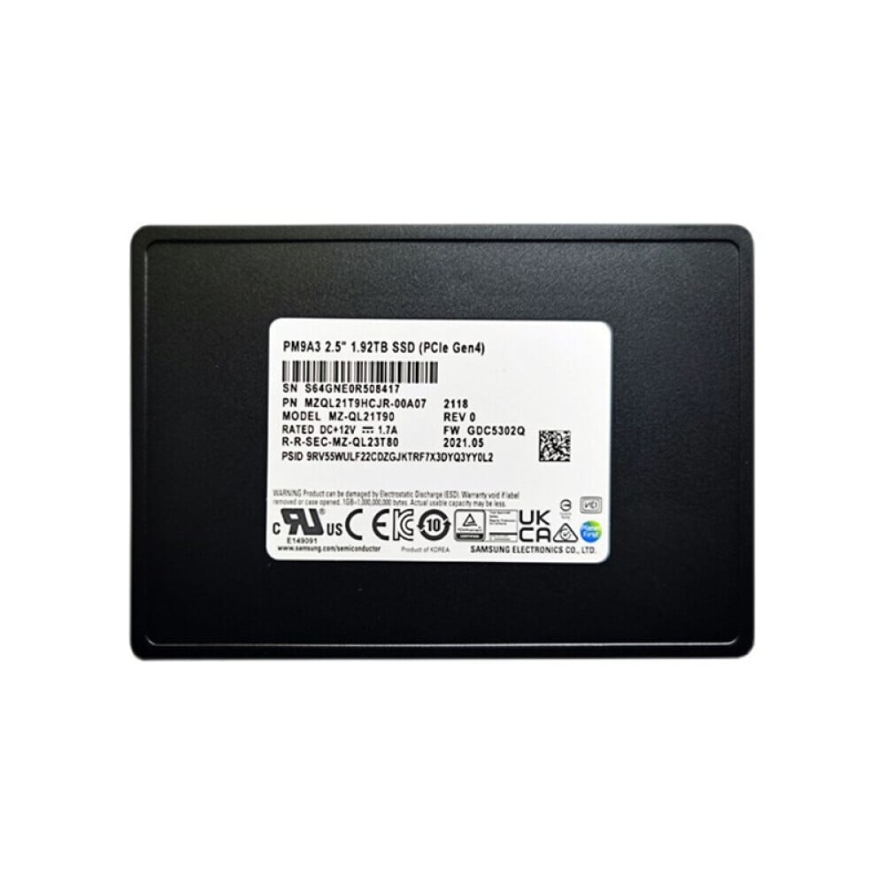 

SSD-накопитель Samsung PM9A3 Enterprise 1,92T