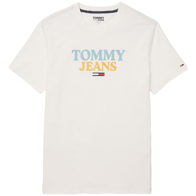 

Футболка Tommy Jeans Tommy Logo, бело-серый