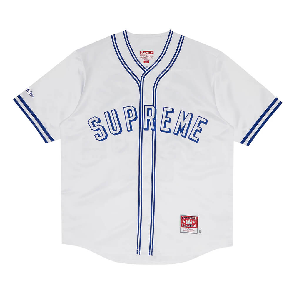 Бейсбольное джерси Supreme x Mitchell & Ness Satin, белый – купить по  выгодным ценам с доставкой из-за рубежа через сервис «CDEK.Shopping»