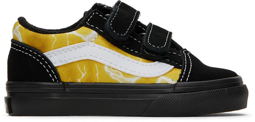 

Детские черно-желтые кроссовки Old Skool V Vans