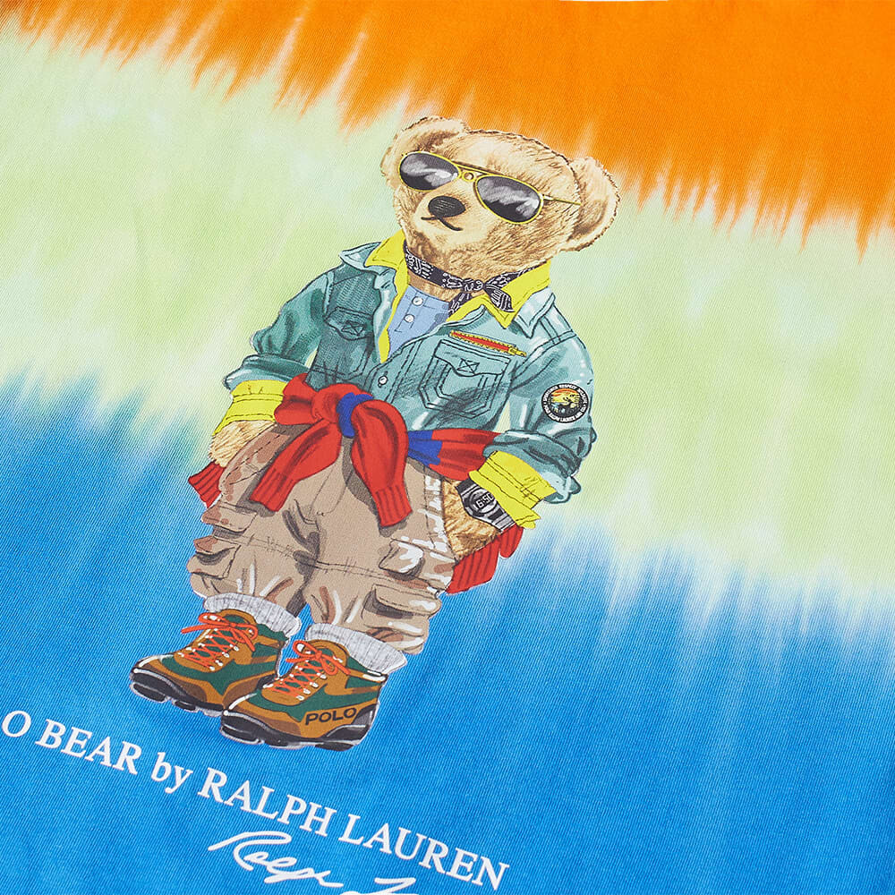 

Футболка Polo Ralph Lauren Tie Dye Trekking Bear Tee, Синий