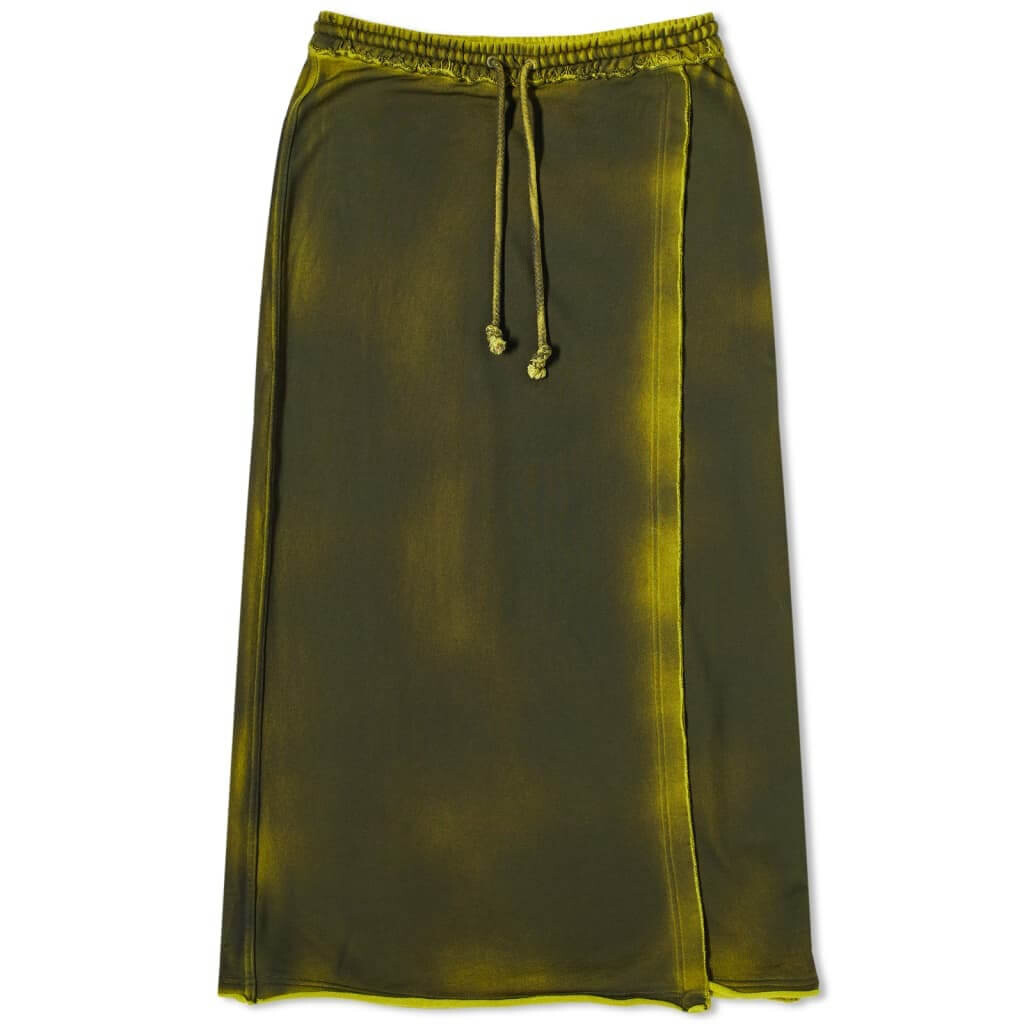 

Юбка миди Acne Studios Filia Resin, кислотно-желтый