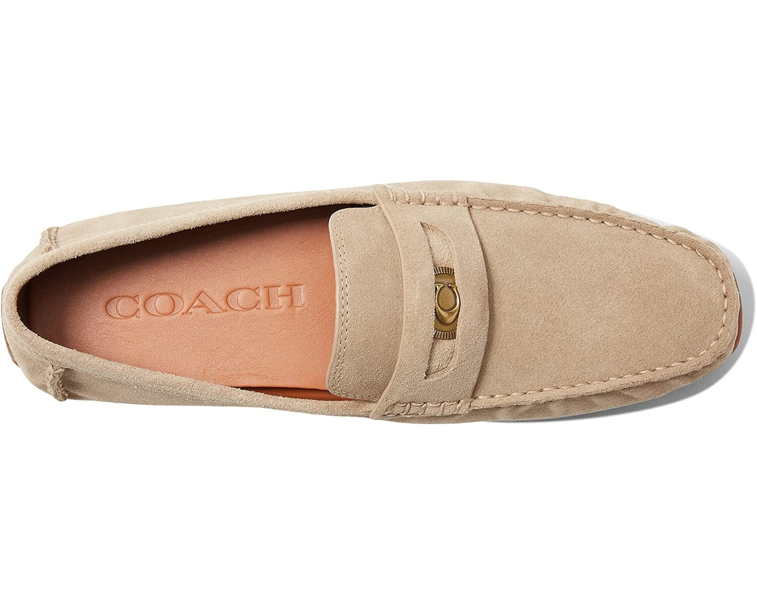 

Лоферы C Coin Suede Driver COACH, бежевый