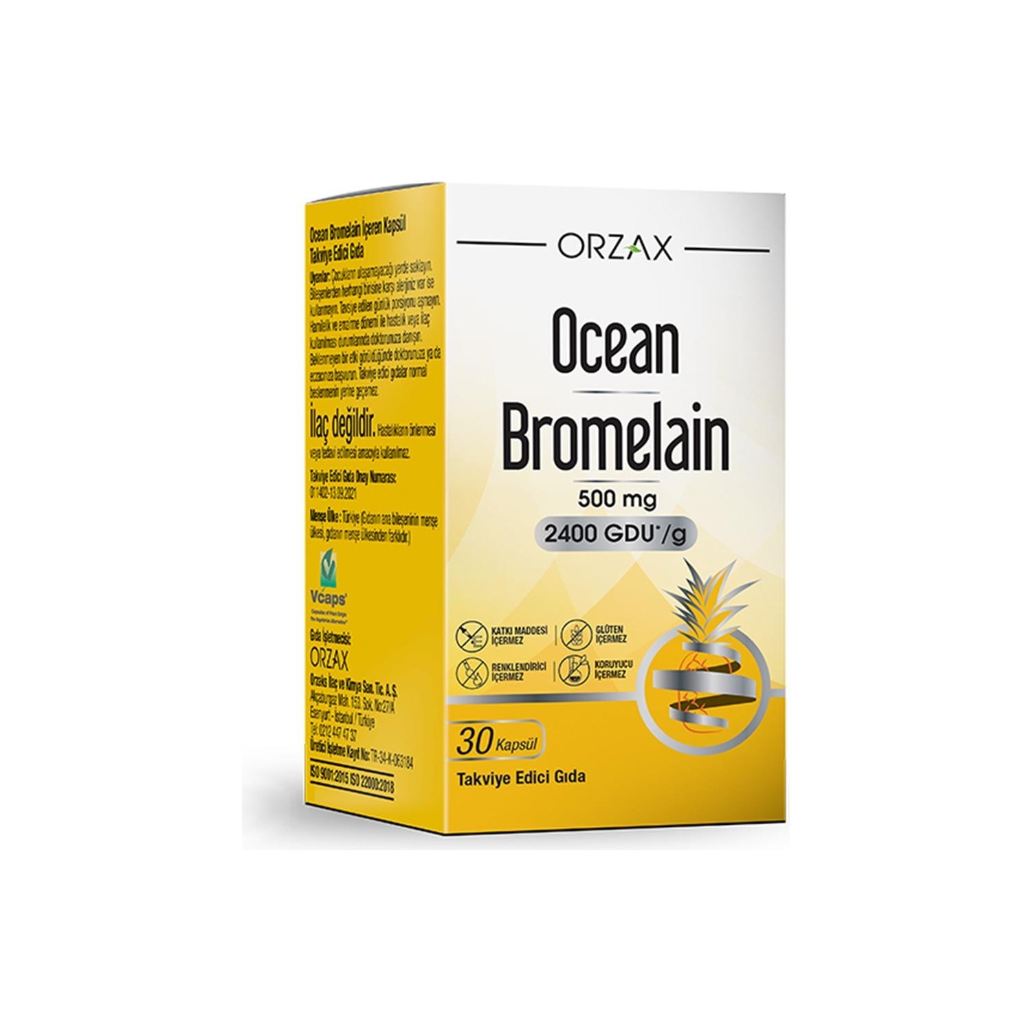 Бромелайн Ocean 30 капсул, 500 мг