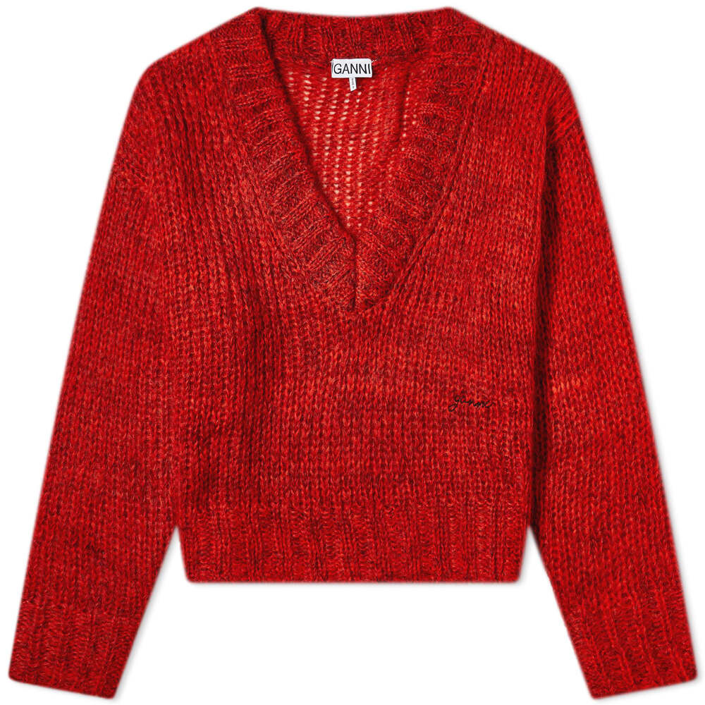 

Джемпер GANNI Mohair V-Neck Pullover Jumper