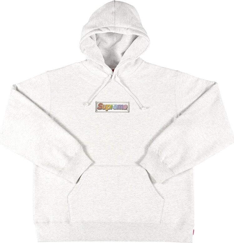 Supreme Bling Box Logo Hooded Sweatshirt Ash Grey CDEK.Shopping