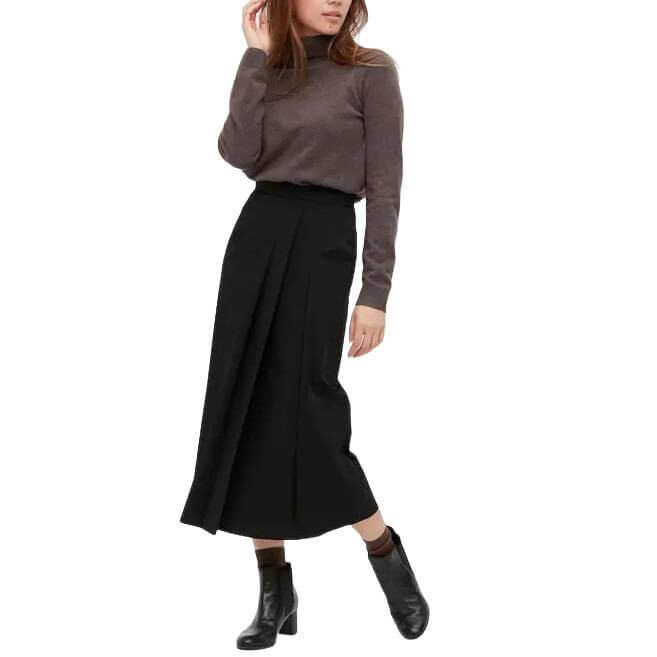 

Юбка Uniqlo Side Pleated Narrow, черный