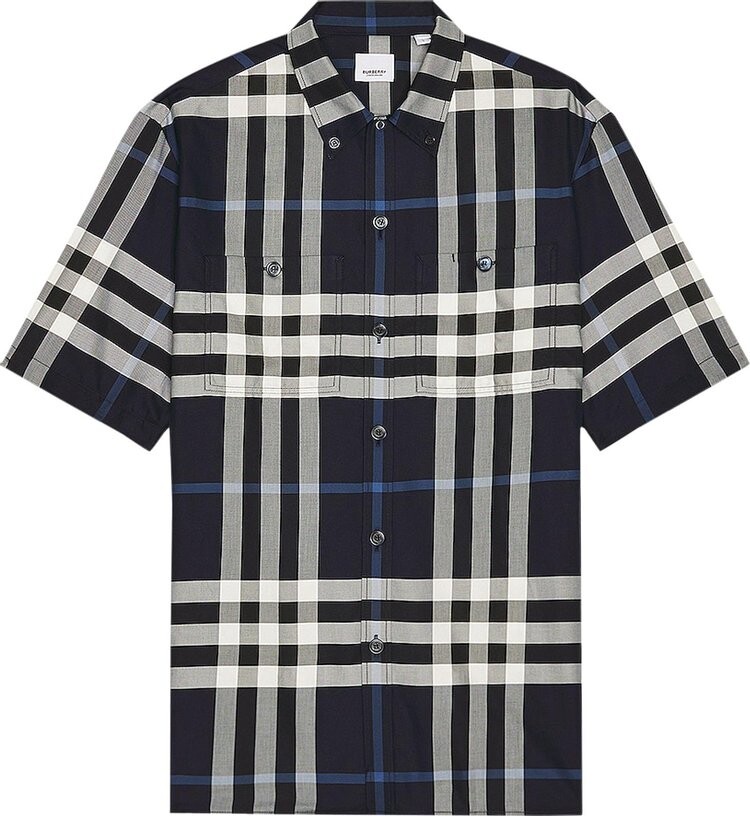 

Рубашка Burberry Willem Short-Sleeve Shirt 'Blue Check', синий