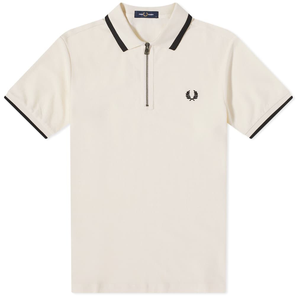 

Футболка Fred Perry Half Zip Polo Shirt, Белый