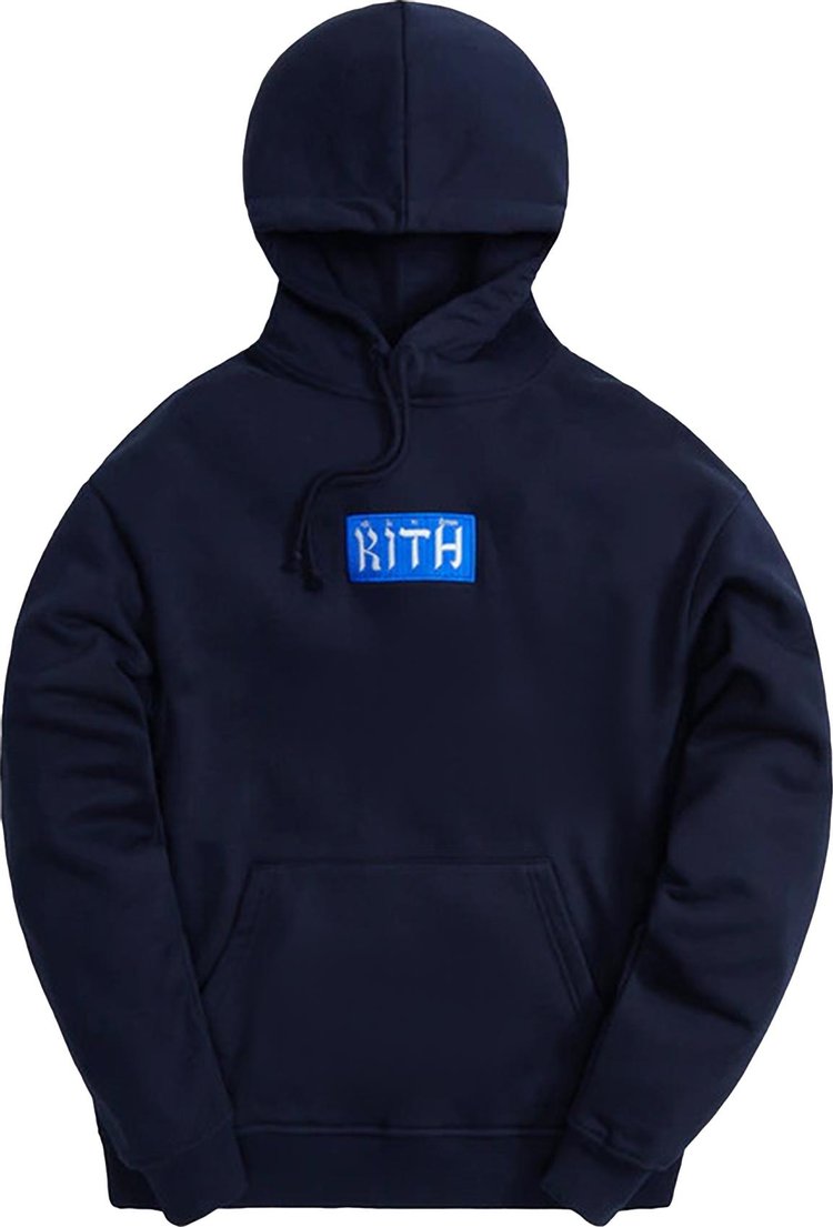 Худи Kith Hebrew Script Hoodie 'Nocturnal', синий - фото