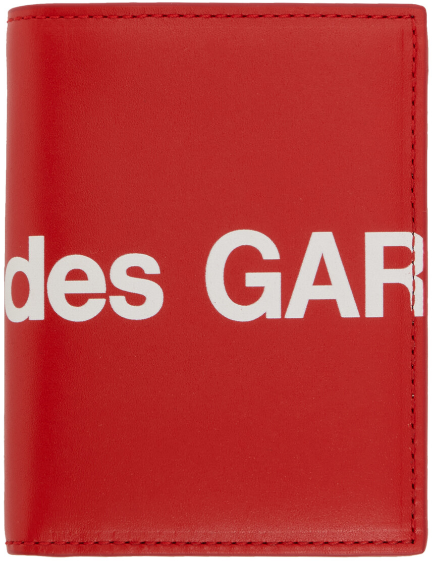 

Красный кошелек с огромным логотипом Comme des Garçons Wallets