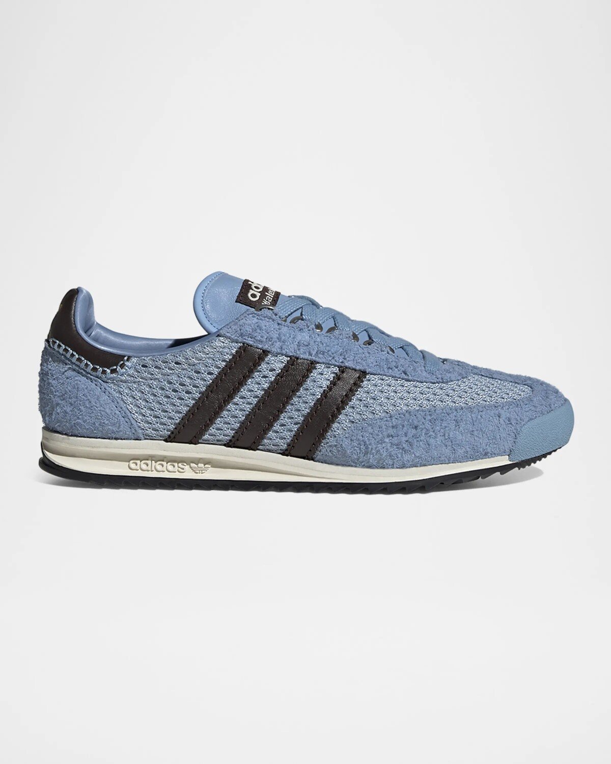 

Мужские низкие кеды SL76 из сетки и кожи Adidas X Wales Bonner, цвет Ashblu/Cblack/Ashblu