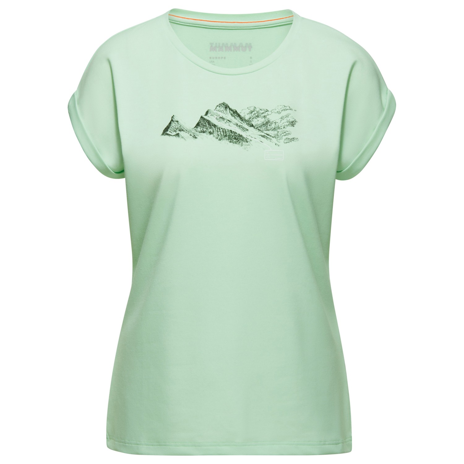 Функциональная рубашка Mammut Women's Mountain T Shirt Finsteraarhorn, цвет Neo Mint