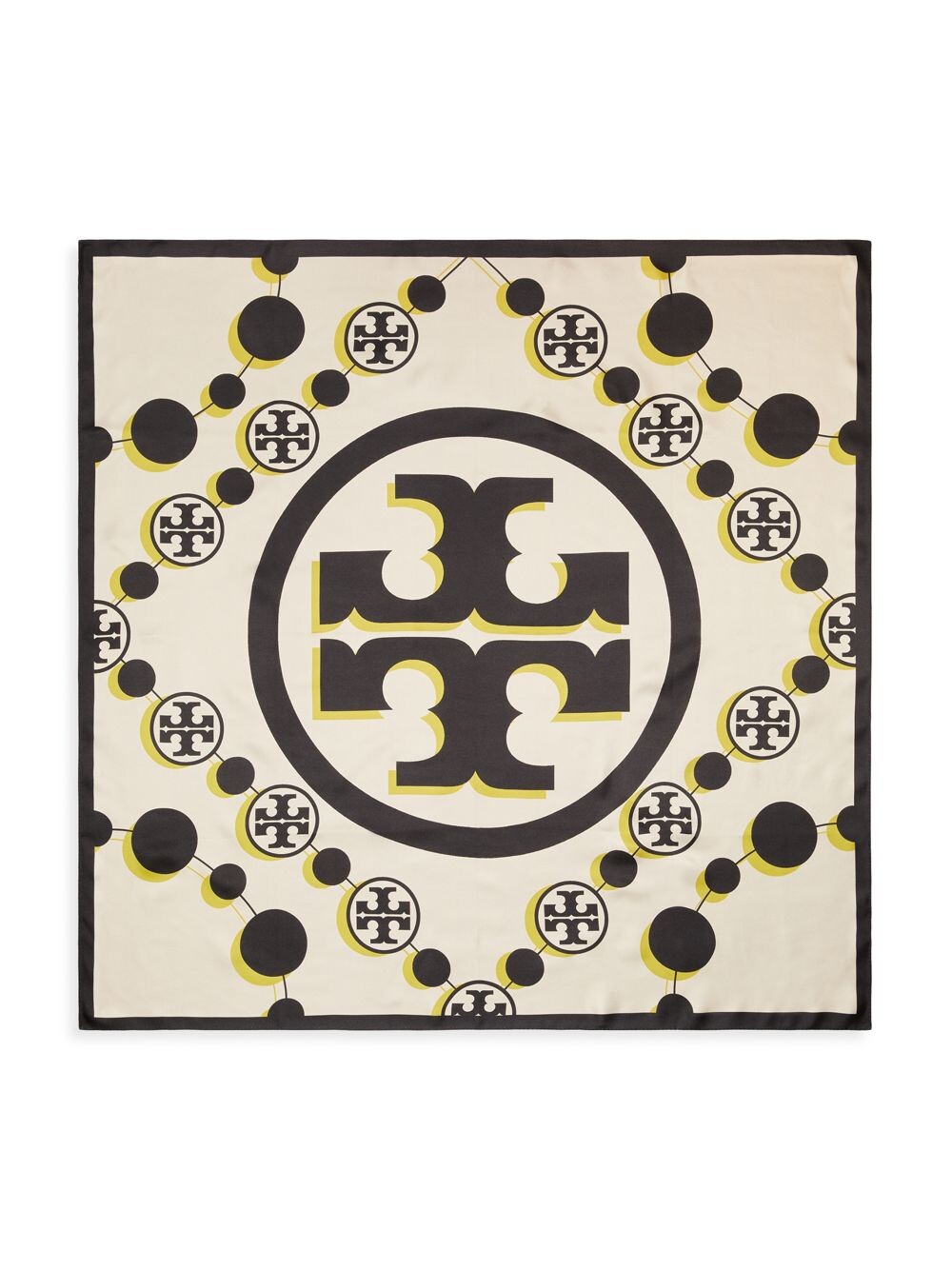 

Двусторонний шелковый шарф с 3D-монограммой Tory Burch, индиго