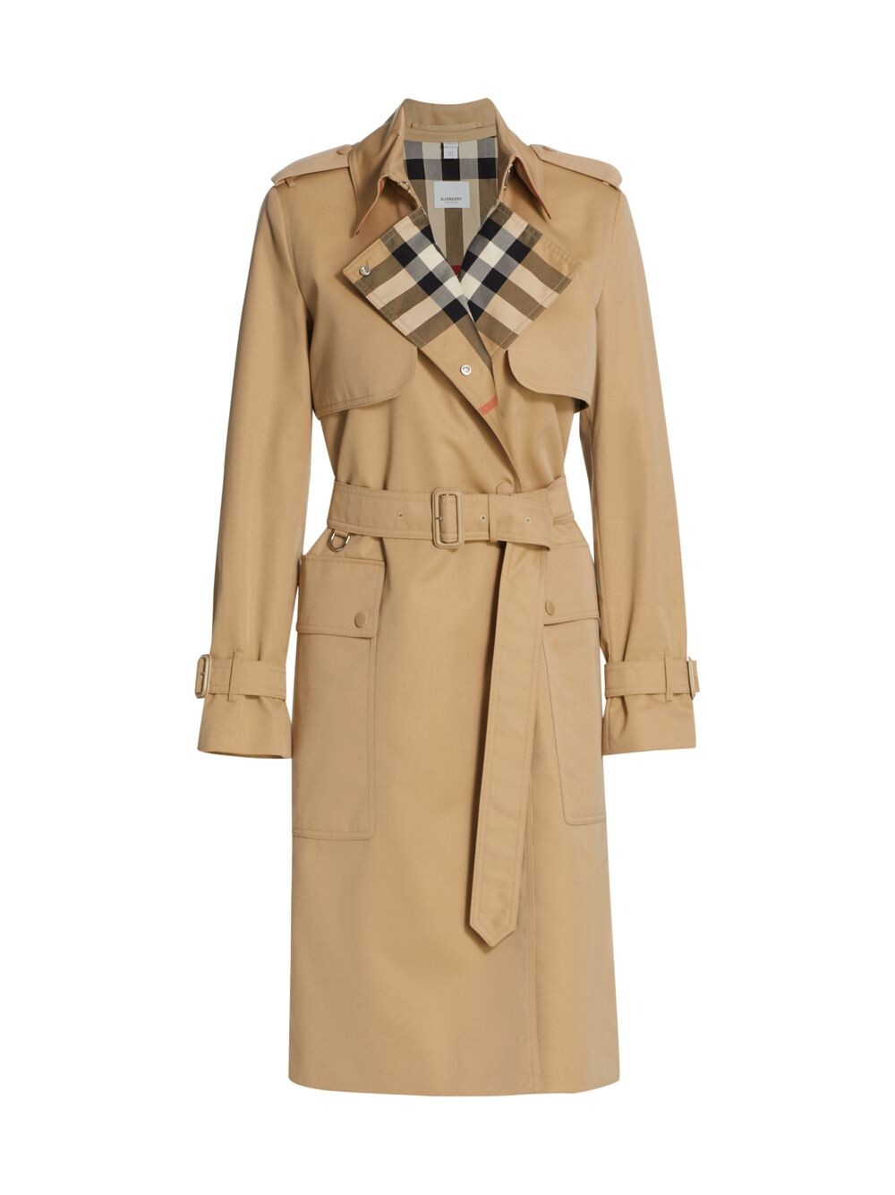 

Тренч Sandridge с поясом и логотипом Burberry, Коричневый