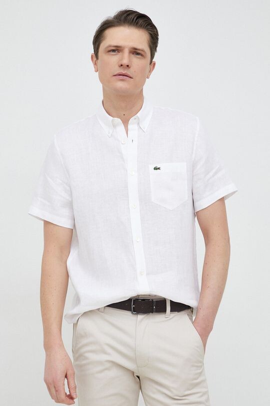 

Льняная рубашка Lacoste, белый