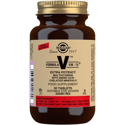 Таблетки Formula Vm-75 помогают снизить усталость и утомляемость. Мультивитамины, включая витамины B и C. Веганские, кошерные, без глютена., Solgar