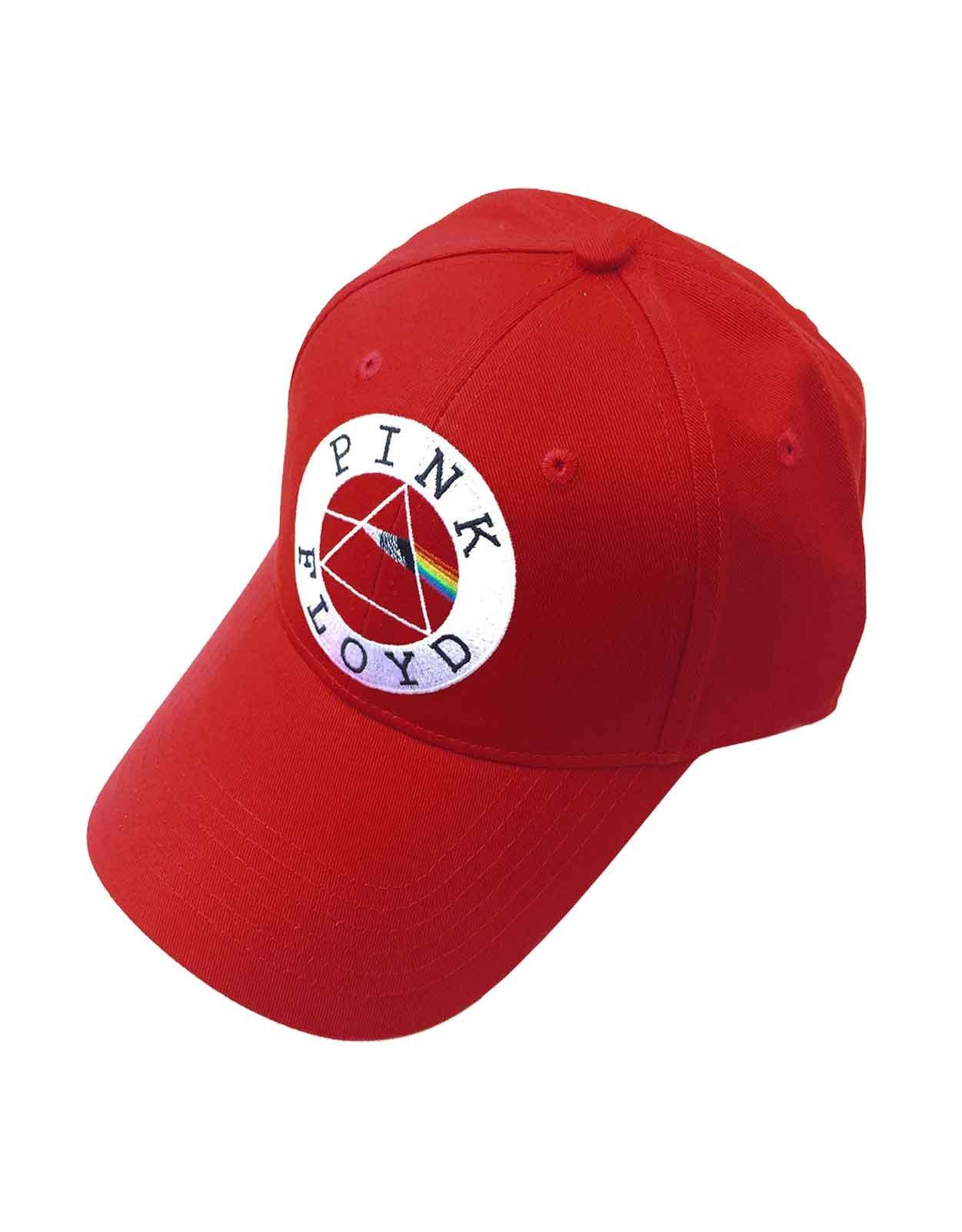 цена Бейсбольная кепка с круглым логотипом и ремешком на спине Pink Floyd, красный
