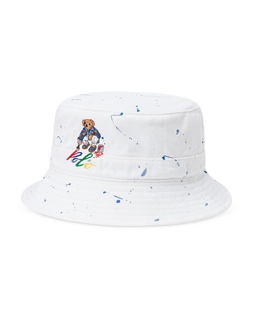

Панама Polo Bear с брызгами краски Polo Ralph Lauren, цвет White