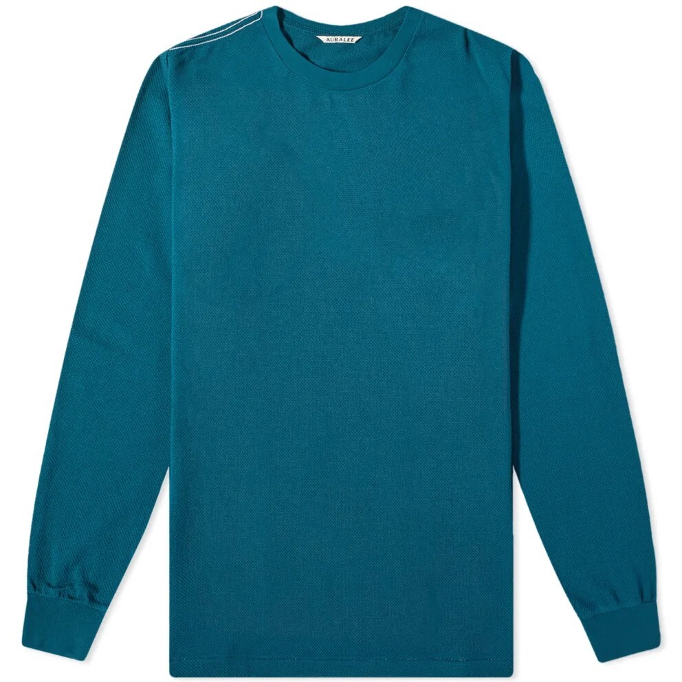 

Лонгслив Auralee Cotton Mesh Tee, темно-бирюзовый, Зеленый