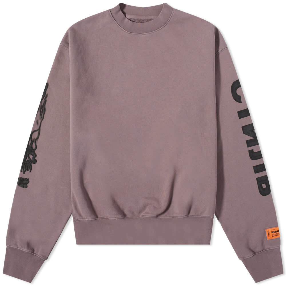 

Толстовка Heron Preston Flaming Skull Crew Sweat, Серый