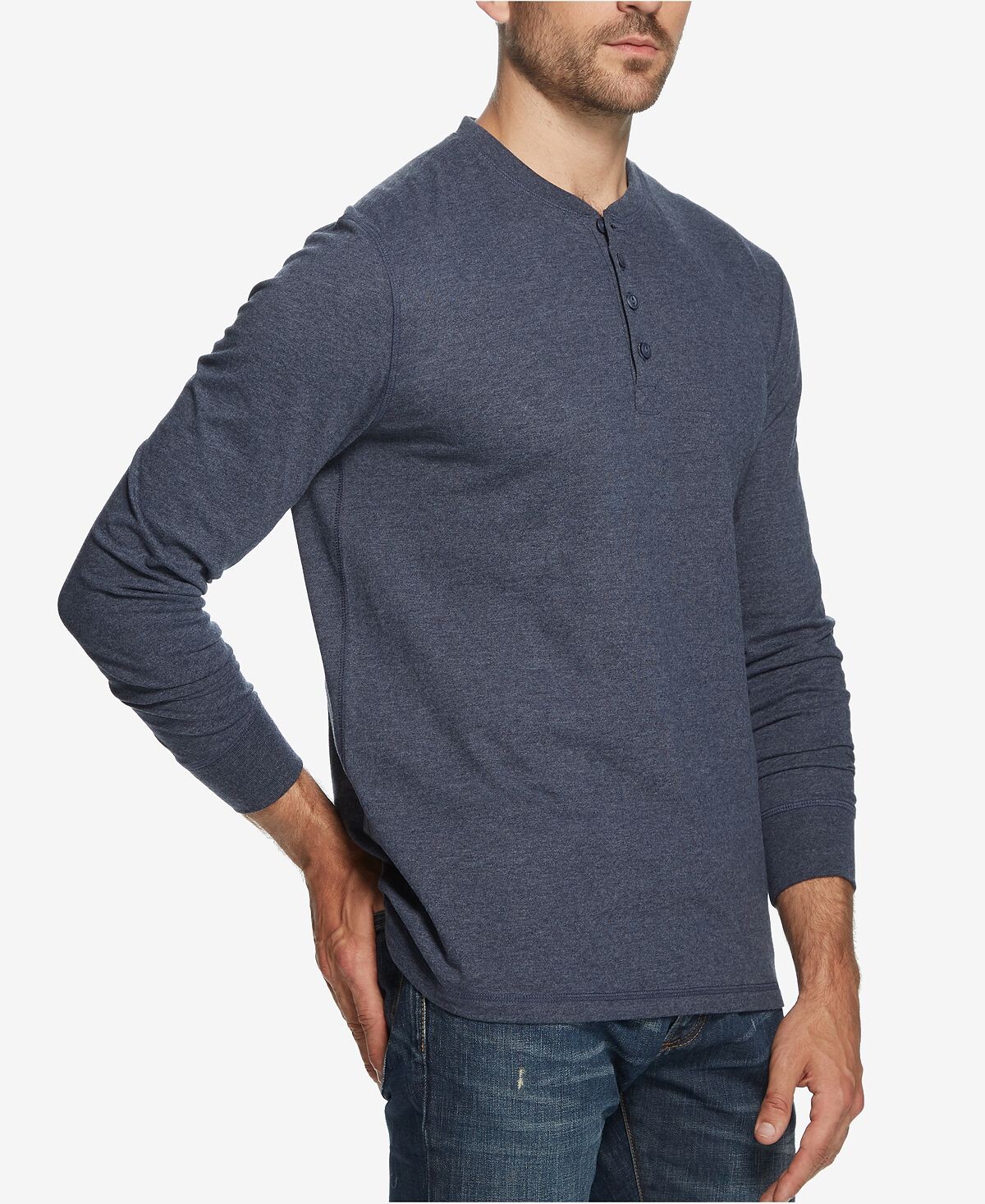 

Мужская футболка henley из матового джерси с длинным рукавом Weatherproof Vintage, мульти, Серый