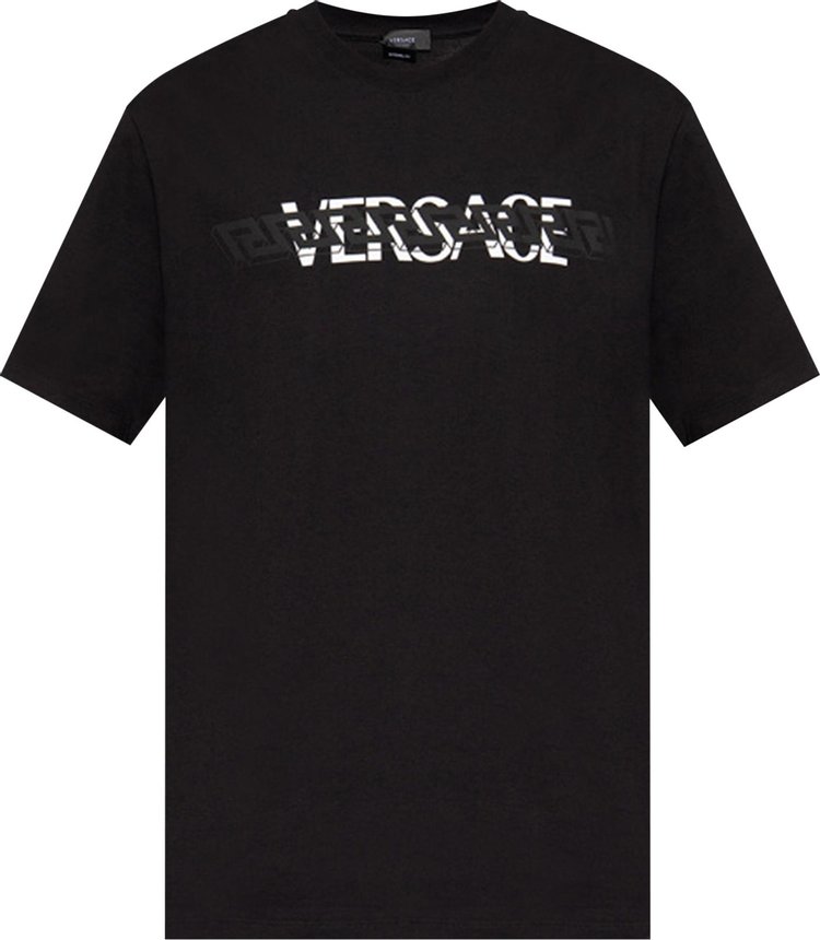 Футболка Versace Printed T-Shirt 'Black', черный
