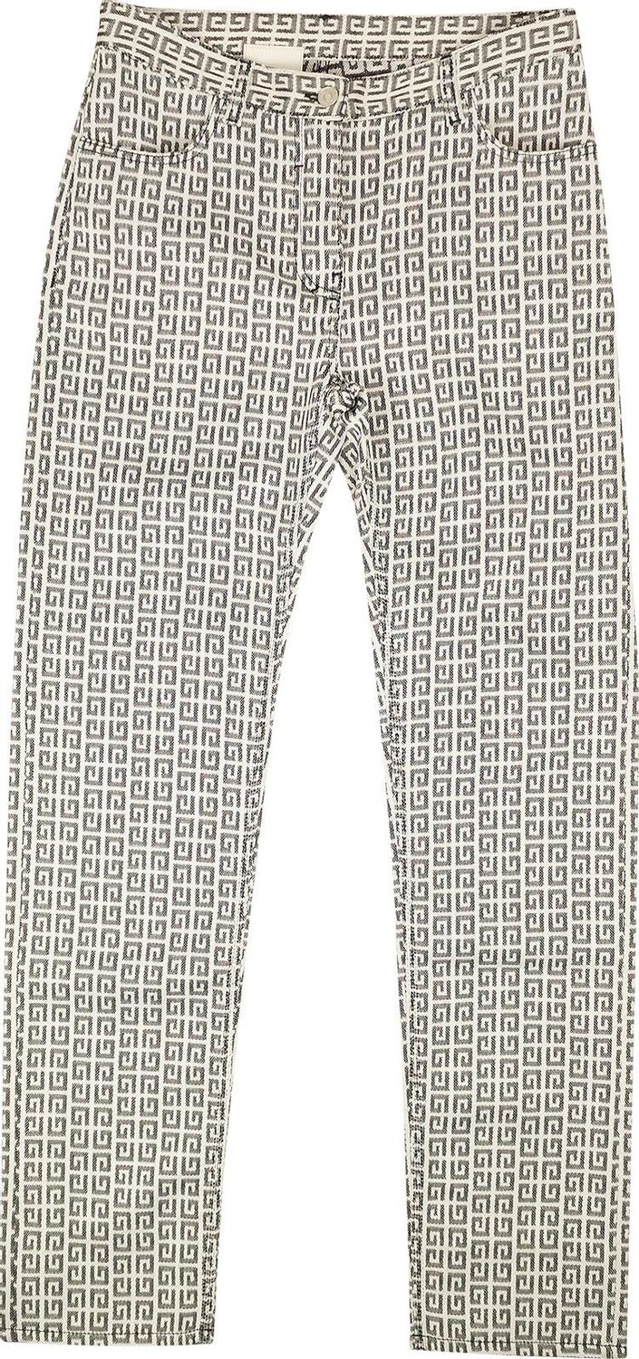 

Брюки Givenchy 4G Jacquard Denim Effect Pants Black/White, разноцветный, Белый