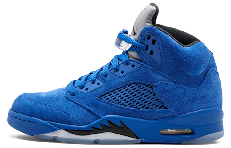 

Jordan 5 Retro Синие замшевые кроссовки