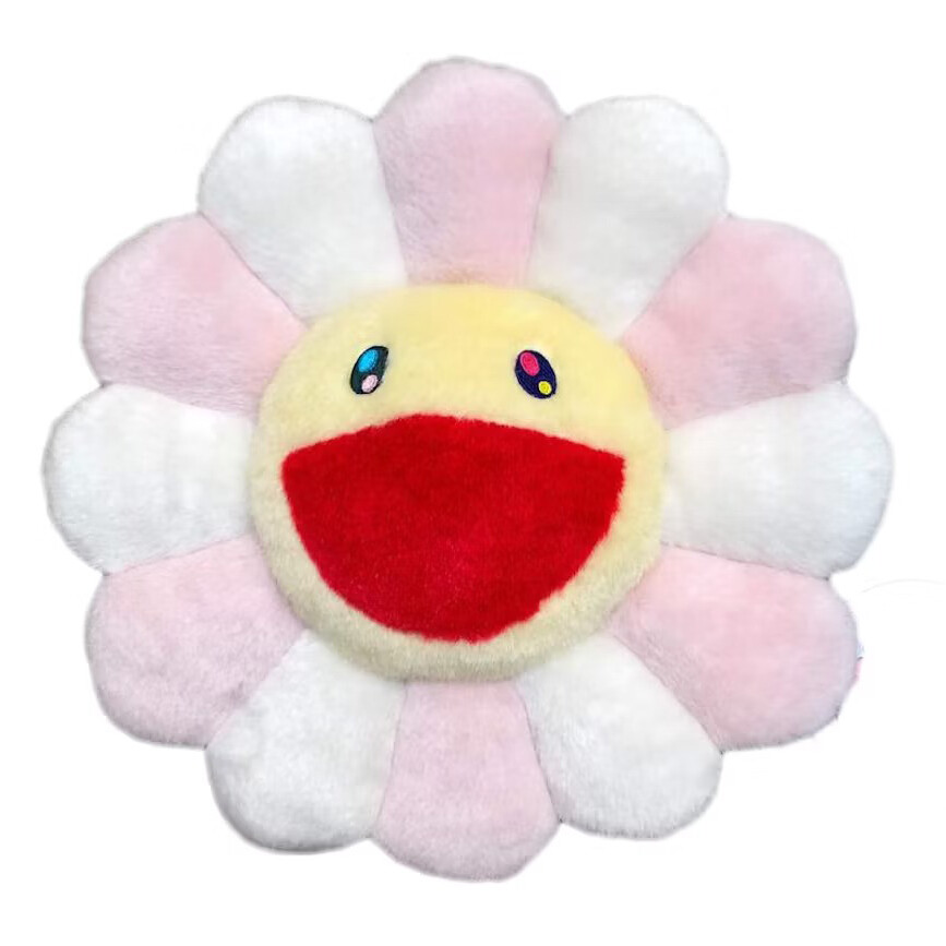 

Мягкая плюшевая фигурка Takashi Murakami Flower, 30 см, светло-розовый/белый/желтый