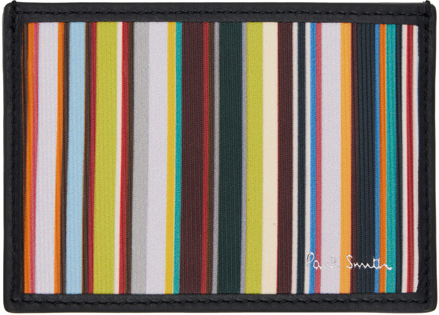

Многоцветная визитница с фирменной полосой Paul Smith