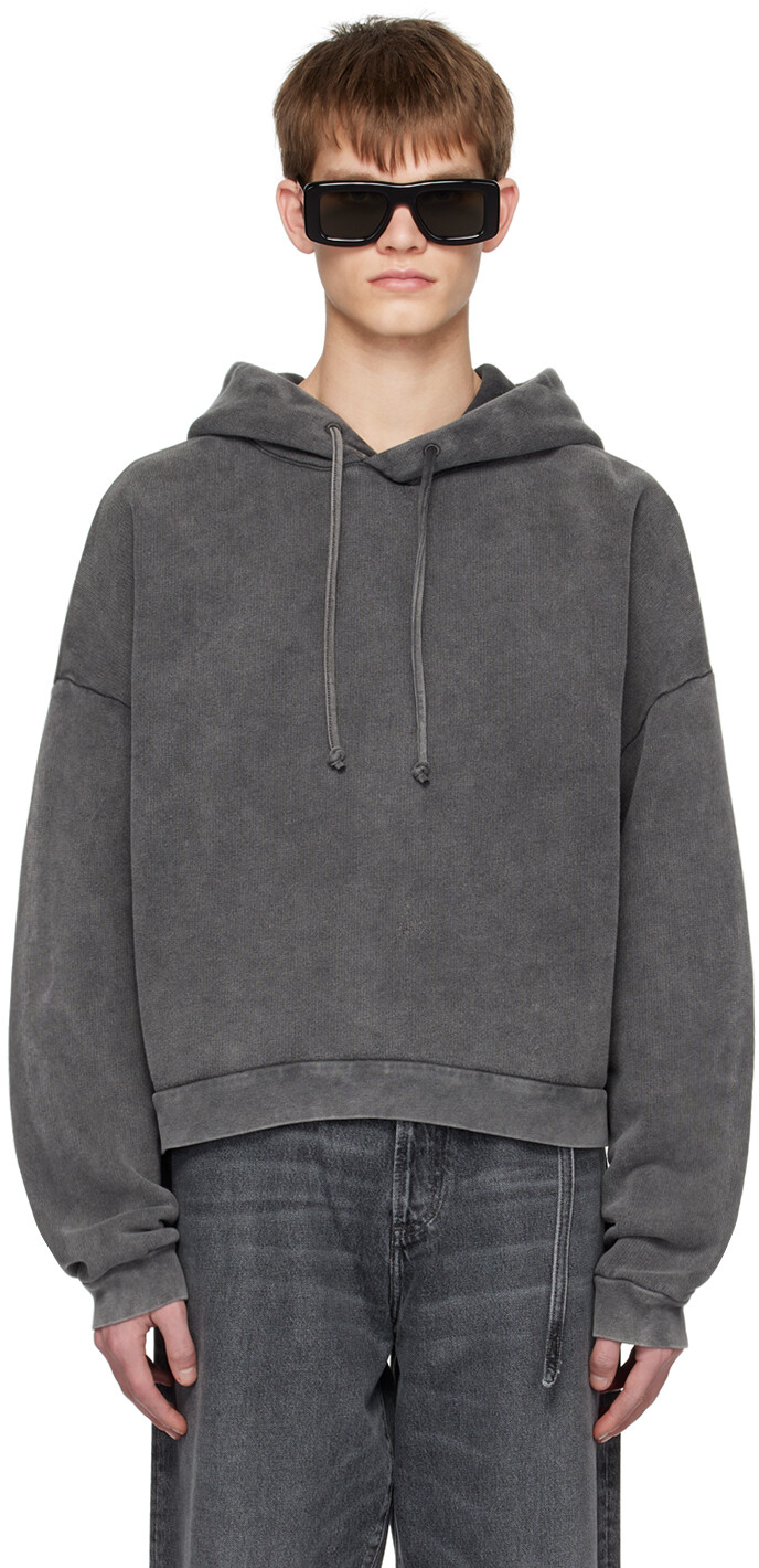 

Черный худи с эффектом потертости Acne Studios