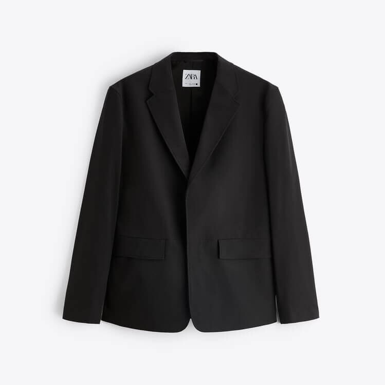 

Пиджак Zara Comfort Performance Technical, черный