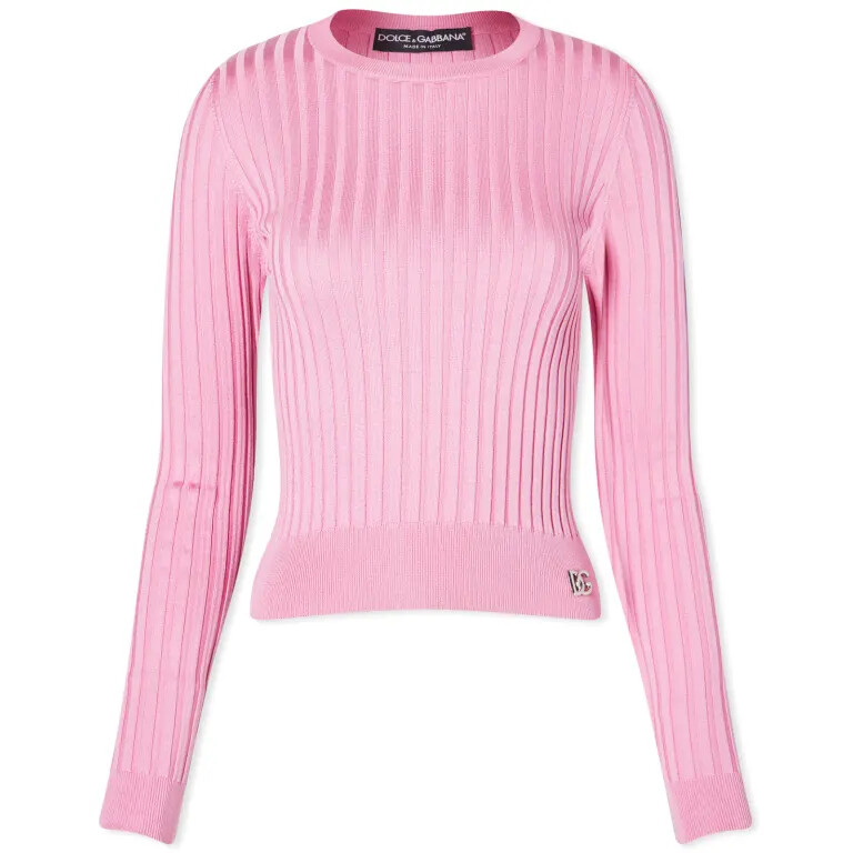 

Топ Dolce & Gabbana Knitted Crop, розовый