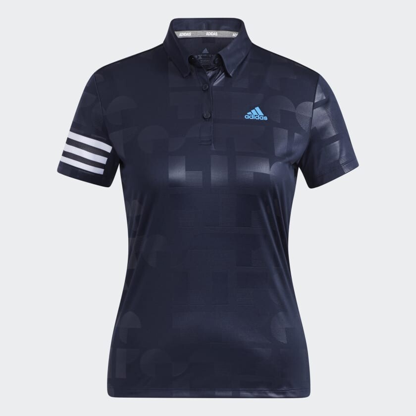 

Рубашка-поло adidas Aeroready Debossed Polo, темно-синий/голубой/белый