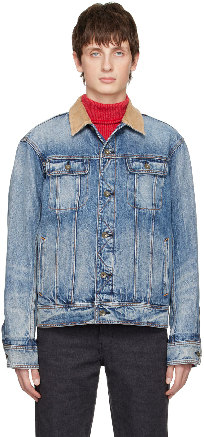 

Синяя джинсовая куртка Eli Trucker rag & bone, Синий